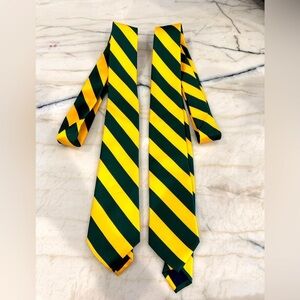 Set of 2 Romario Manzini collection ties … yellow, and green stripes